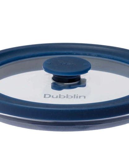 Dubblin Elegance Borosilicate Glass Serving Dish Container Round