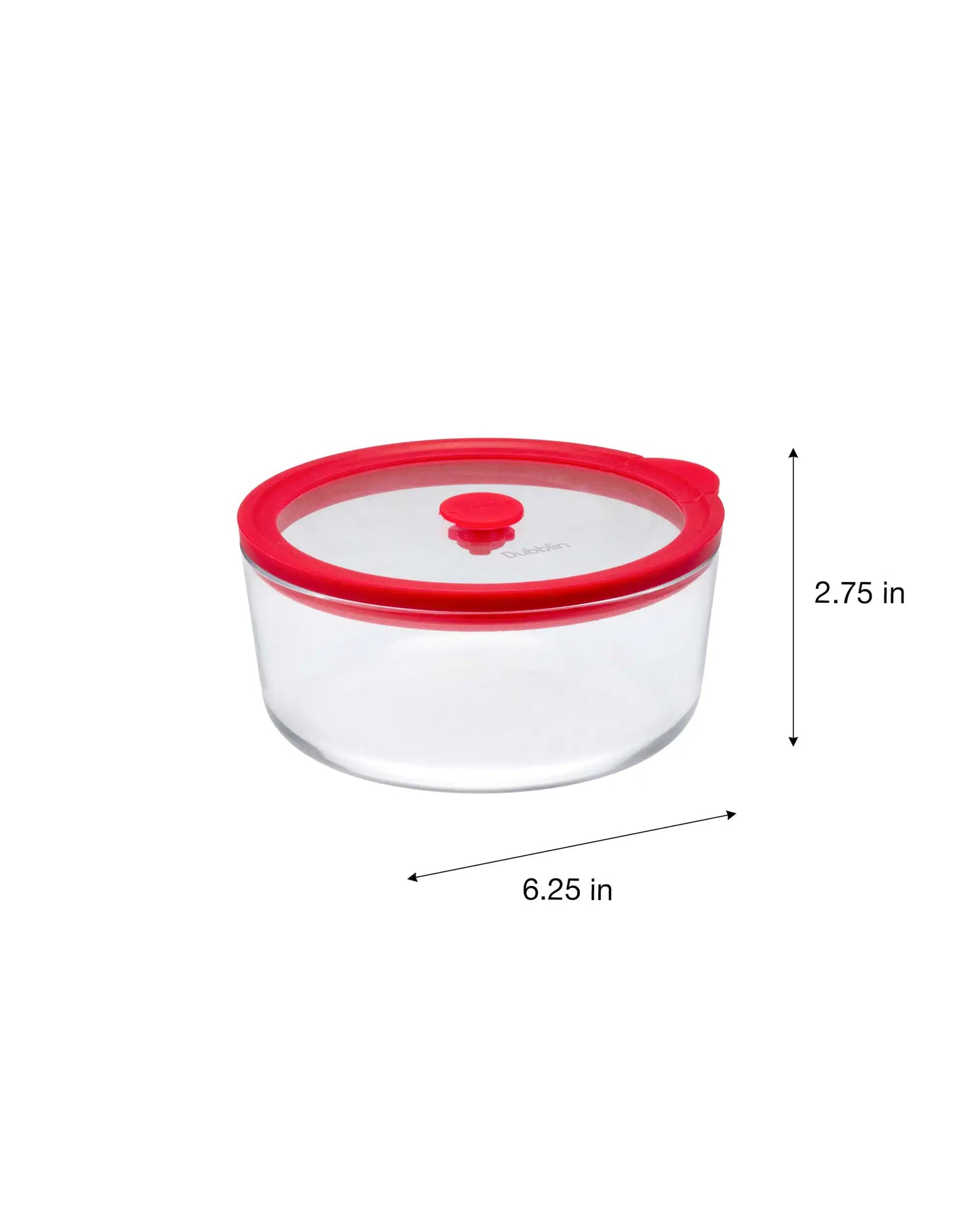 Dubblin Elegance Borosilicate Glass Serving Dish Container Round