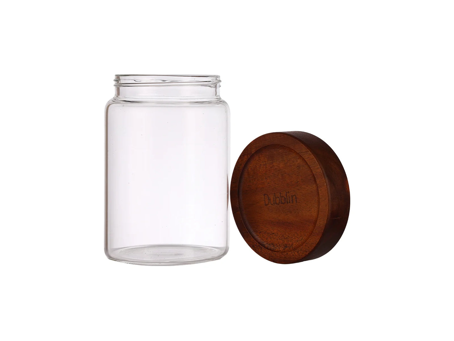 Dubblin Grove Borosilicated Glass Storage Containers with Wooden Lid