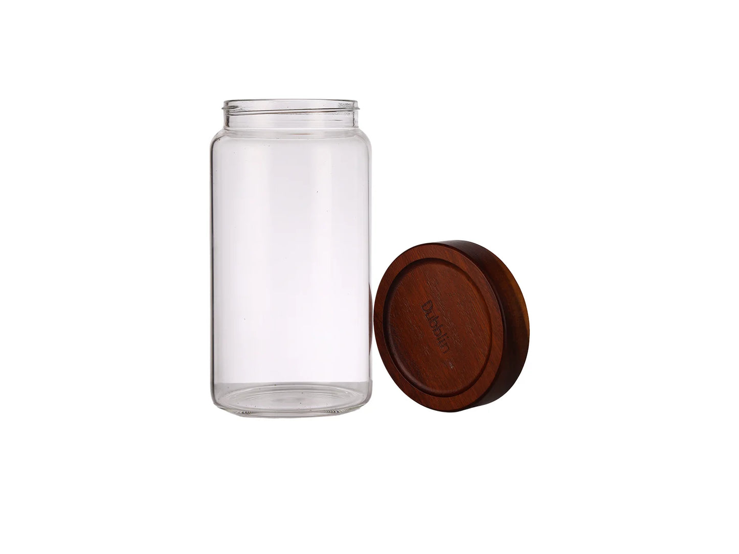 Dubblin Grove Borosilicated Glass Storage Containers with Wooden Lid