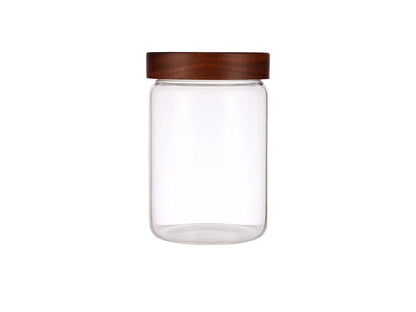 Dubblin Grove Borosilicated Glass Storage Containers with Wooden Lid