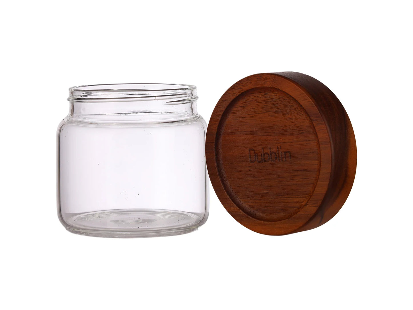 Dubblin Grove Borosilicated Glass Storage Containers with Wooden Lid