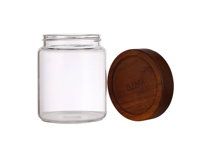 Dubblin Grove Borosilicated Glass Storage Containers with Wooden Lid