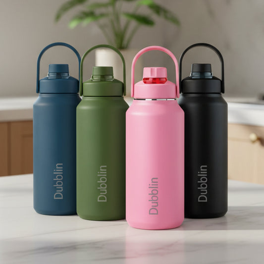 Dubblin Jumbo 1400 Thermal Vacuum Insulated Bottle (with Optional Straw Included)