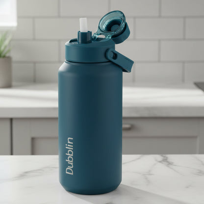 Dubblin Jumbo 1400 Thermal Vacuum Insulated Bottle (with Optional Straw Included)