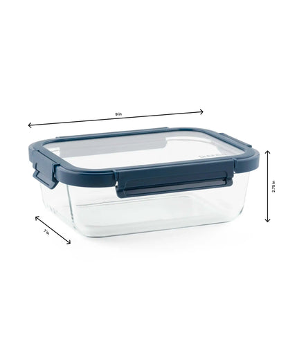 Dubblin Borosilicate Glass Container Rectangle with Glass Lid