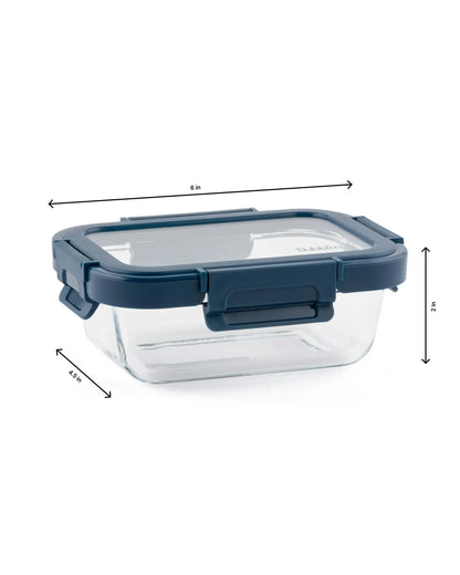 Dubblin Borosilicate Glass Container Rectangle with Glass Lid
