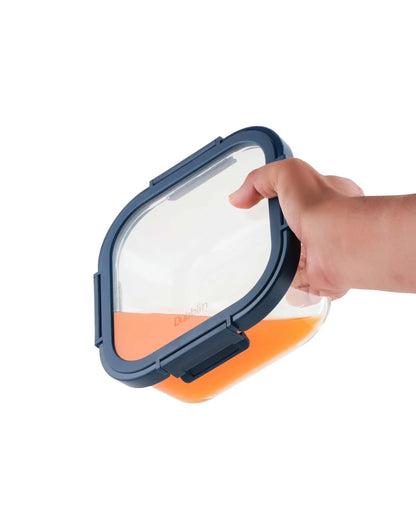 Dubblin Borosilicate Glass Container Square with Glass Lid