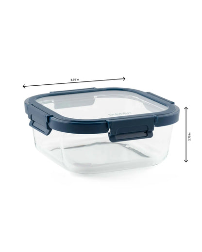 Dubblin Borosilicate Glass Container Square with Glass Lid
