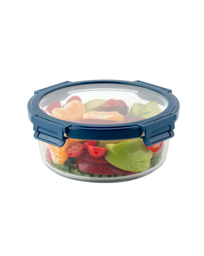 Dubblin Borosilicate Glass Container Round with Glass Lid