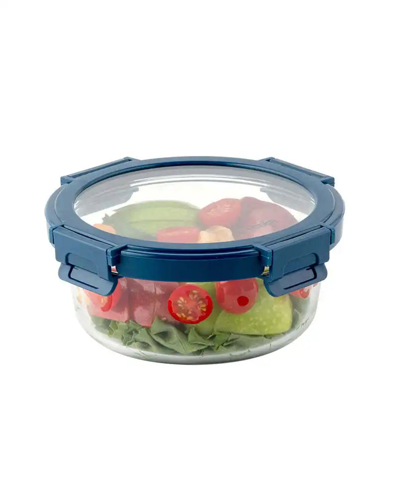 Dubblin Borosilicate Glass Container Round with Glass Lid