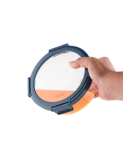 Dubblin Borosilicate Glass Container Round with Glass Lid