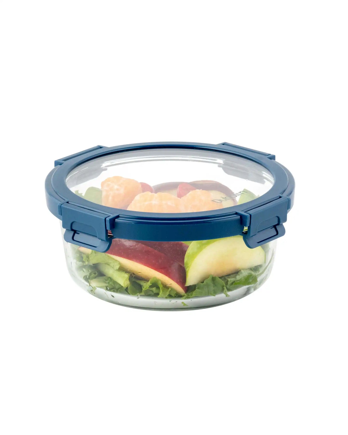 Dubblin Borosilicate Glass Container Round with Glass Lid