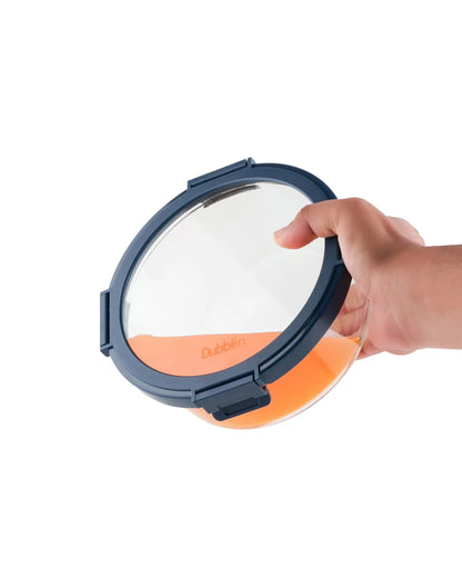 Dubblin Borosilicate Glass Container Round with Glass Lid