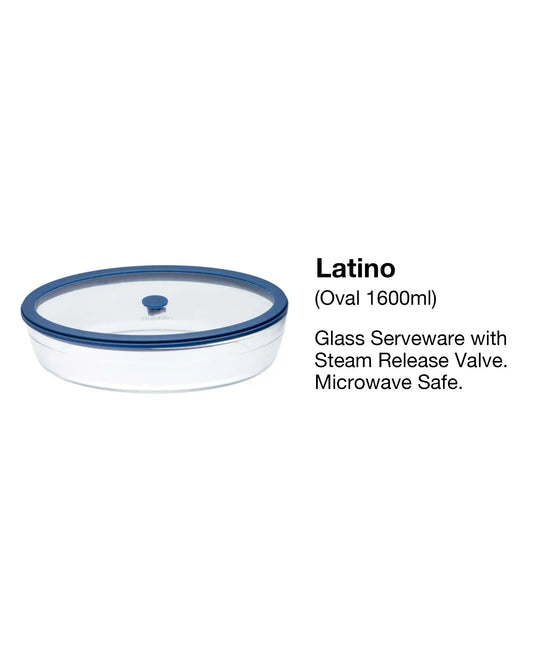 Dubblin Latino Borosilicate Glass Serving Dish Container Oval
