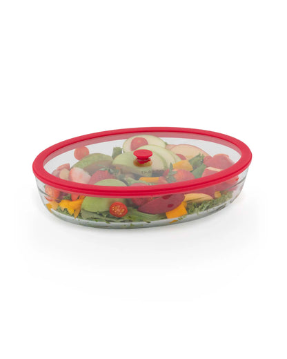 Dubblin Latino Borosilicate Glass Serving Dish Container Oval