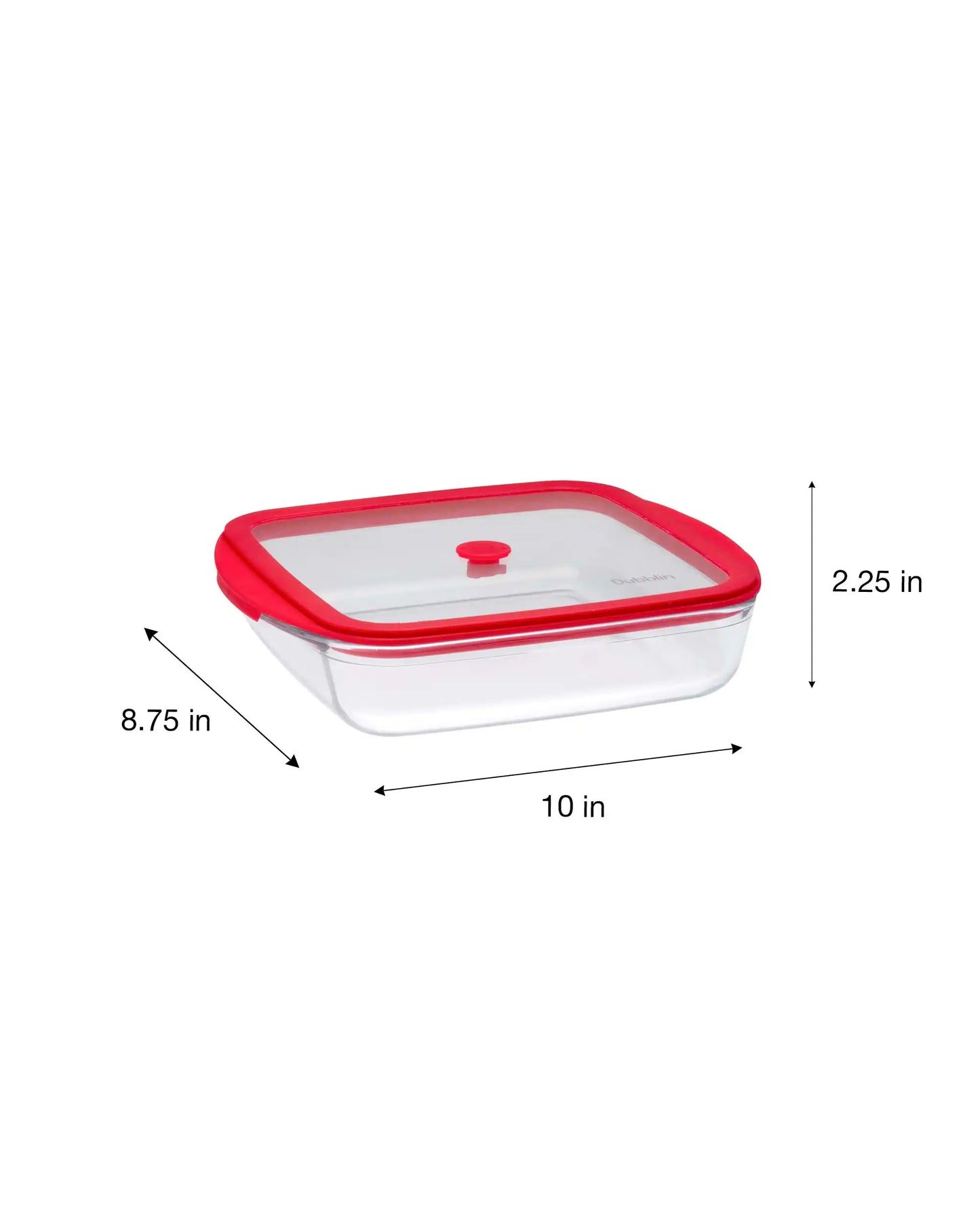 Dubblin Latino Borosilicate Glass Serving Dish Container Square