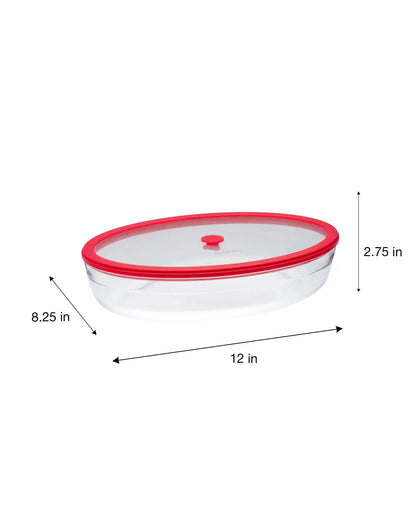 Dubblin Latino Borosilicate Glass Serving Dish Container Oval