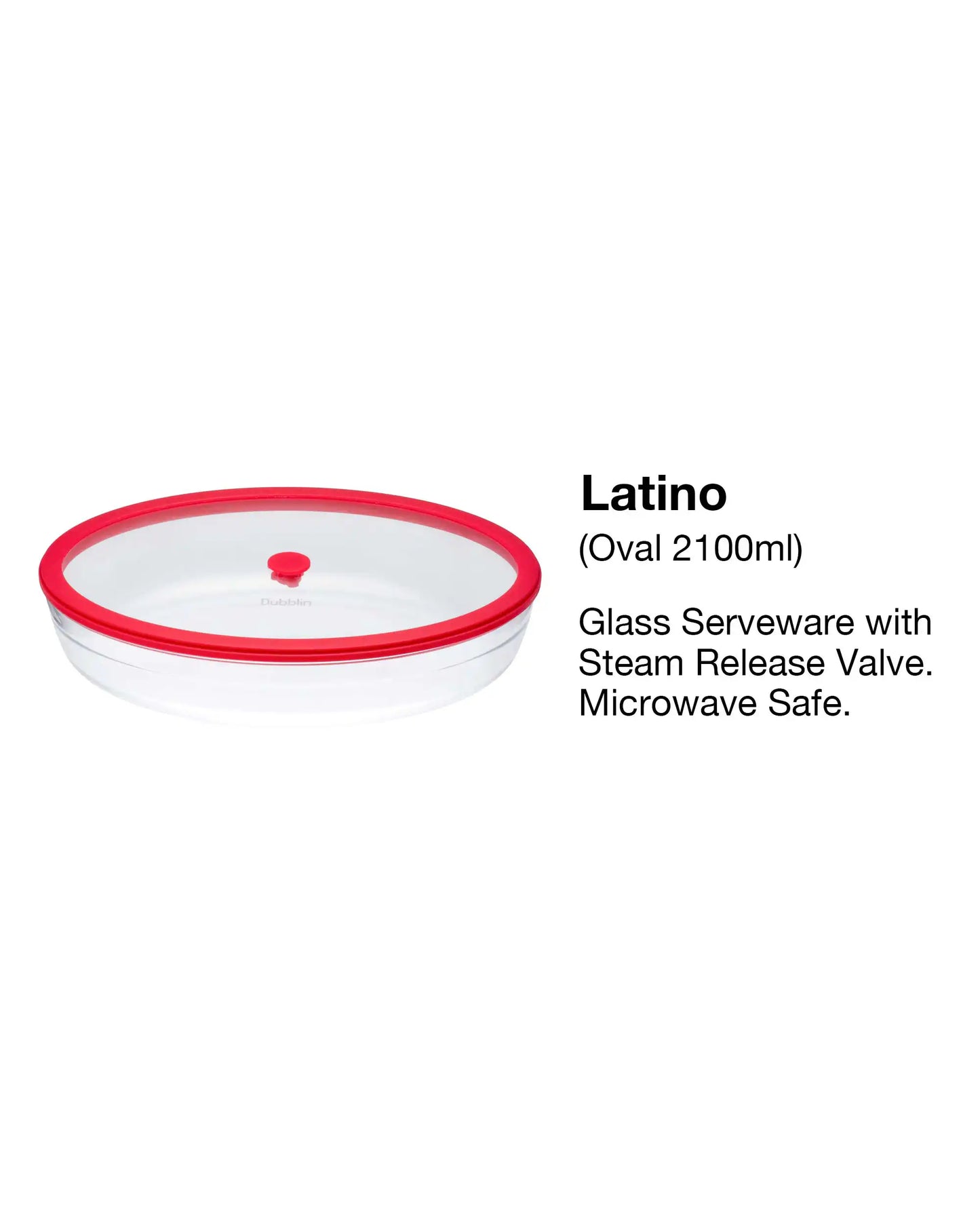 Dubblin Latino Borosilicate Glass Serving Dish Container Oval