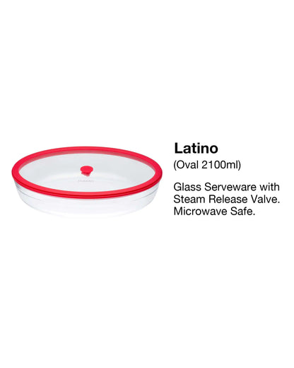 Dubblin Latino Borosilicate Glass Serving Dish Container Oval