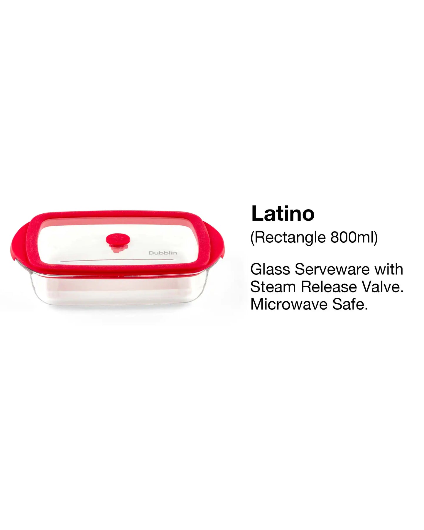 Dubblin Latino Borosilicate Glass Serving Dish Container Rectangle