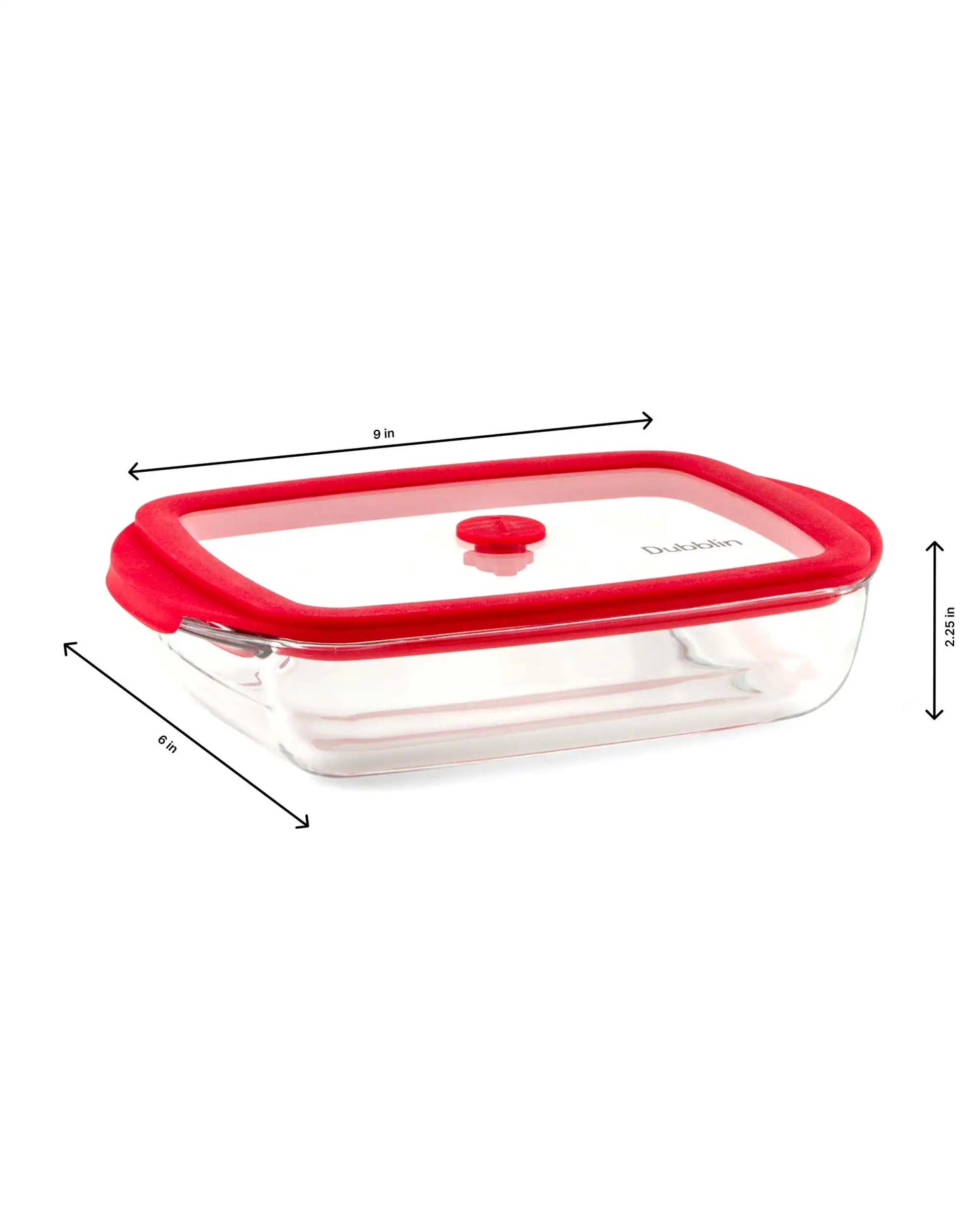 Dubblin Latino Borosilicate Glass Serving Dish Container Rectangle