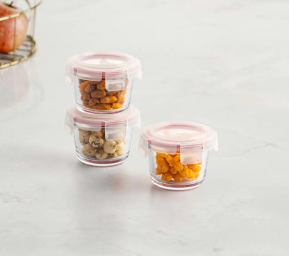 Dubblin Borosilicate Glass Containers Set of 3