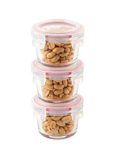 Dubblin Borosilicate Glass Containers Set of 3