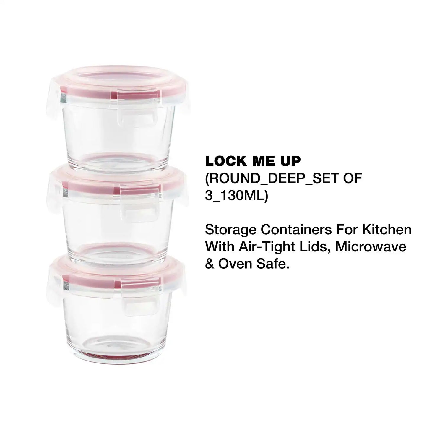 Dubblin Borosilicate Glass Containers Set of 3