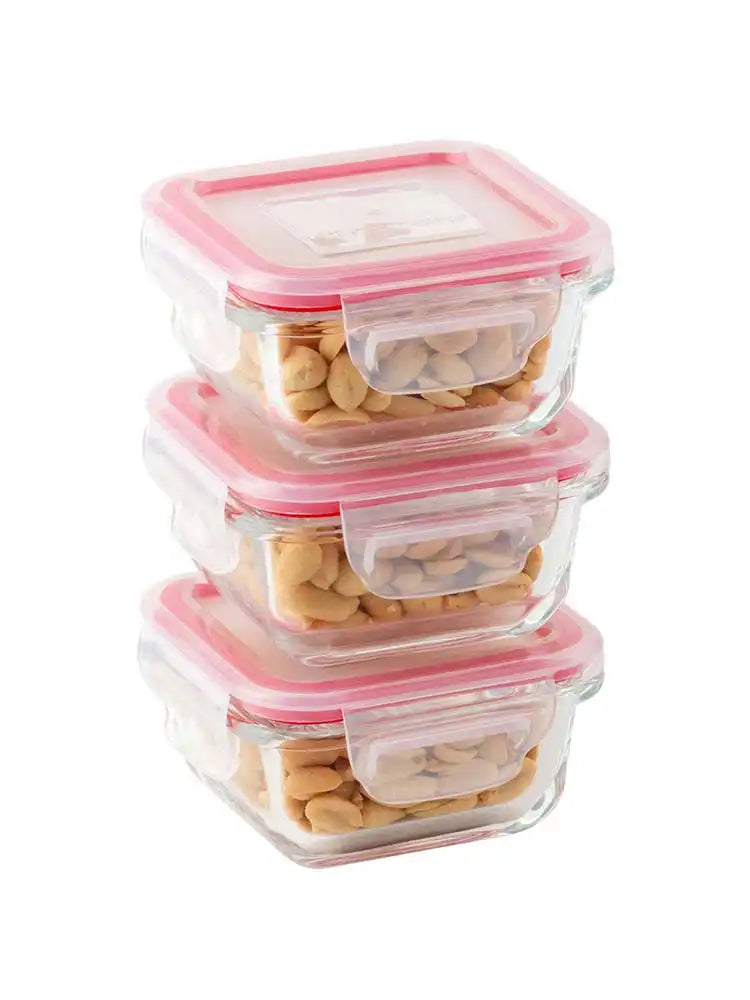 Dubblin Borosilicate Glass Containers Set of 3