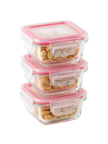 Dubblin Borosilicate Glass Containers Set of 3