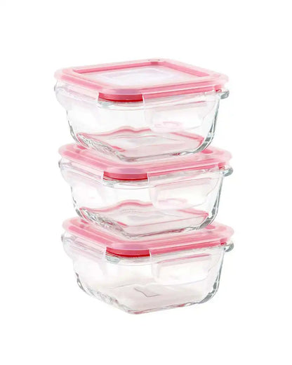 Dubblin Borosilicate Glass Containers Set of 3