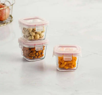 Dubblin Borosilicate Glass Containers Set of 3