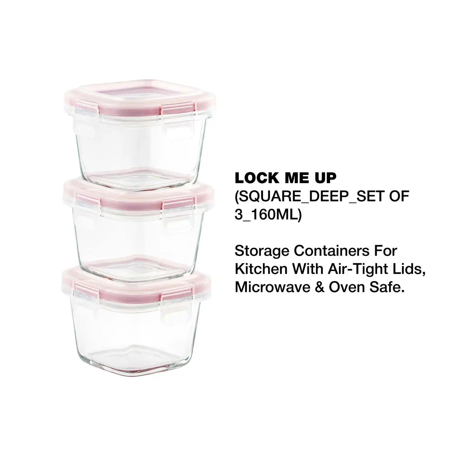 Dubblin Borosilicate Glass Containers Set of 3