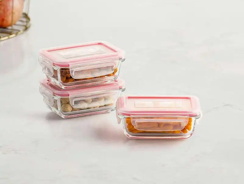 Dubblin Borosilicate Glass Containers Set of 3