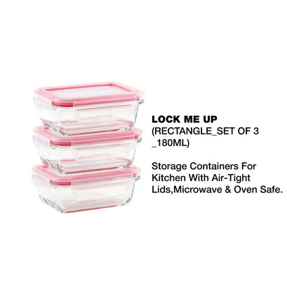 Dubblin Borosilicate Glass Containers Set of 3