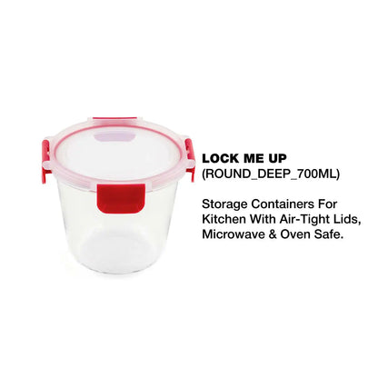 Dubblin Borosilicate Glass Container Round