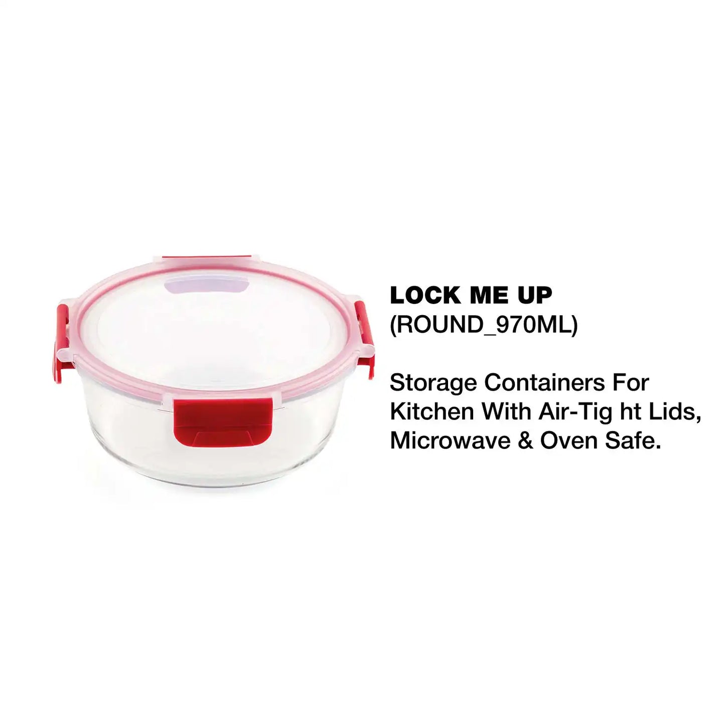 Dubblin Borosilicate Glass Container Round