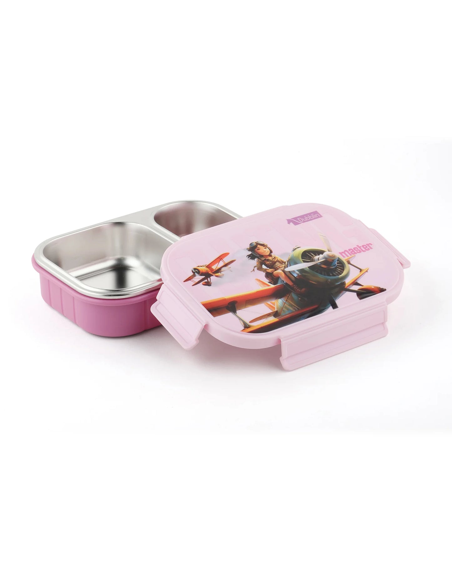Dubblin Micky Stainless Steel 2 Partition Lunch Box