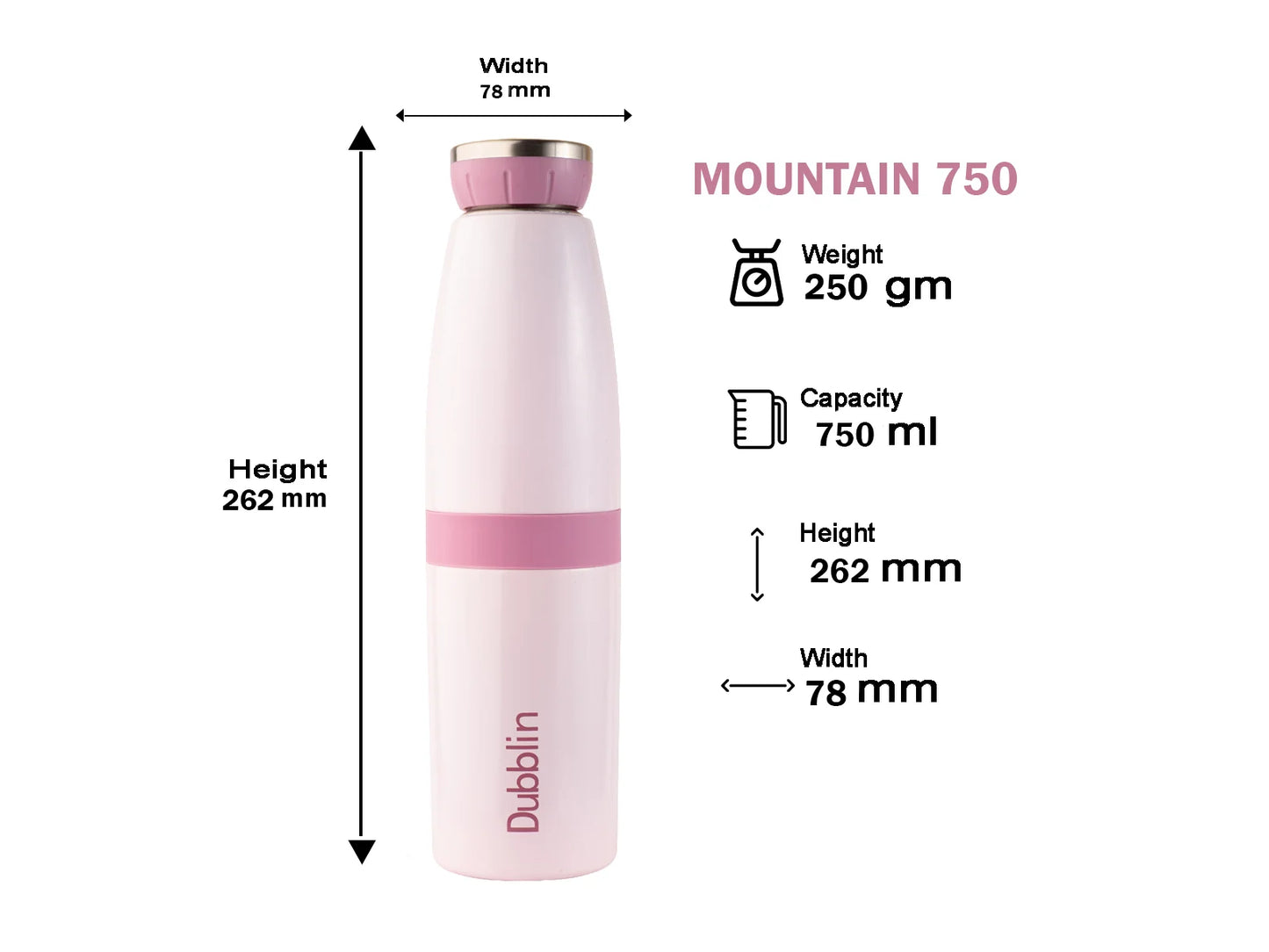 Dubblin Mountain 750 Stainless Steel Bottle