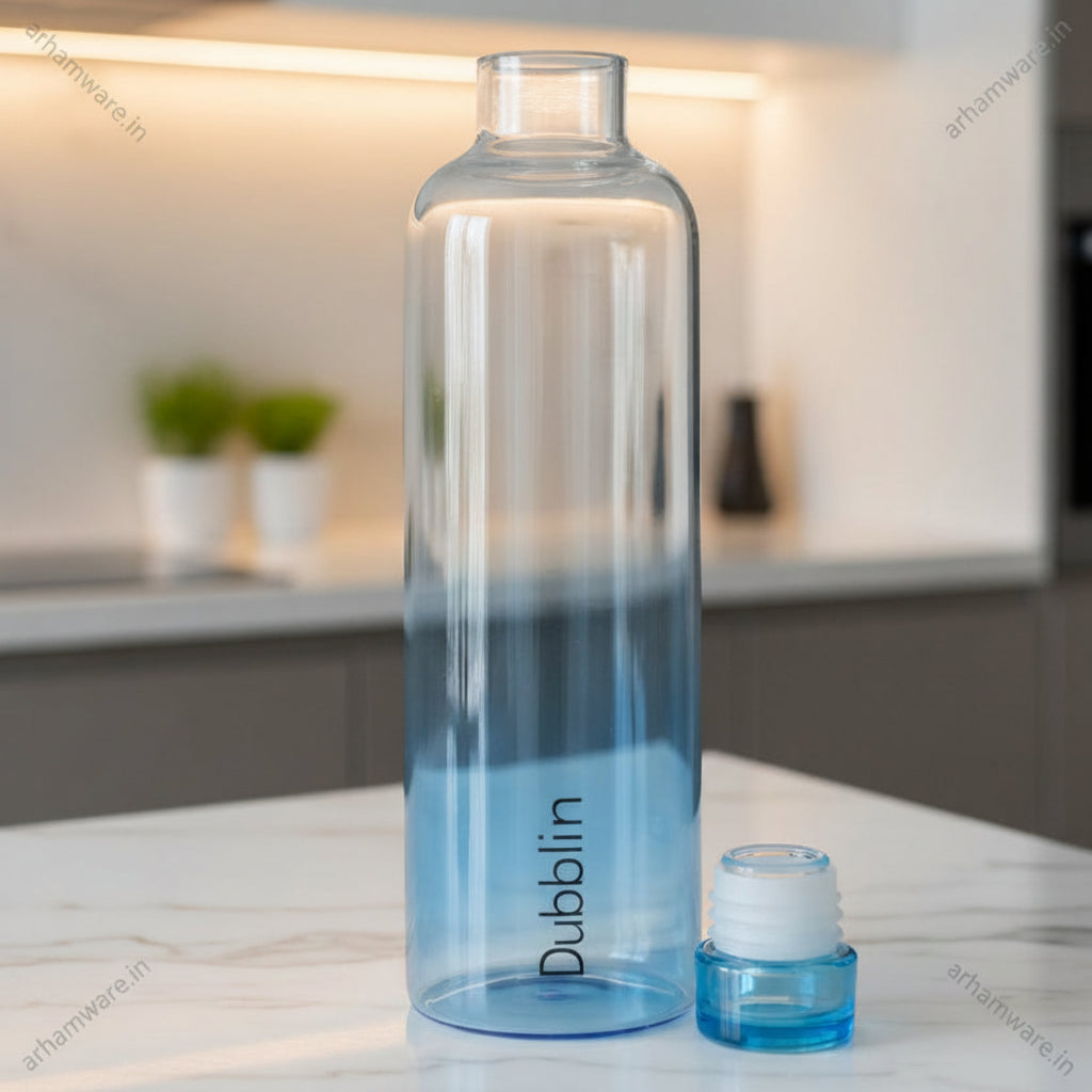 Dubblin Pure 800ml Borosilicate Glass Bottle with Push Cap