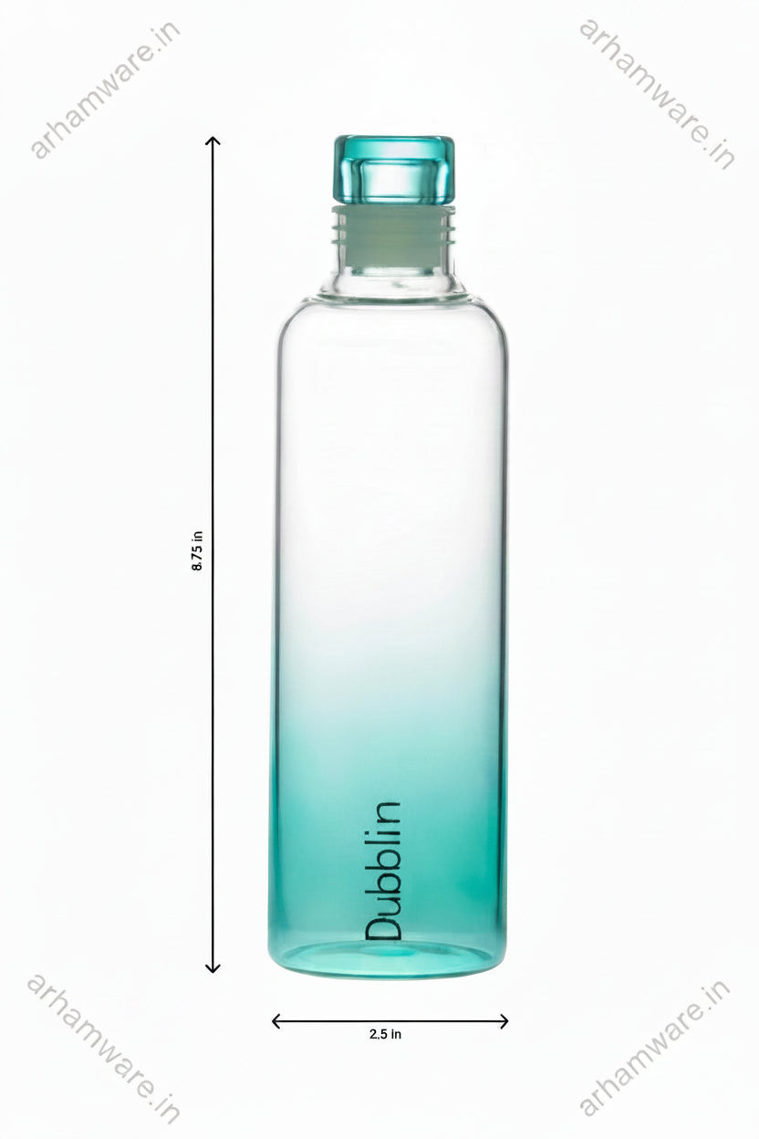 Dubblin Pure 800ml Borosilicate Glass Bottle with Push Cap