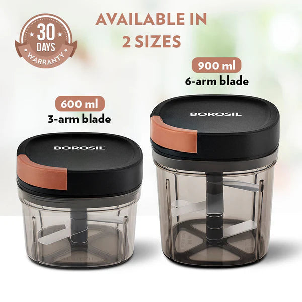 Borosil EasyPull Chopper - 600ml & 900ml