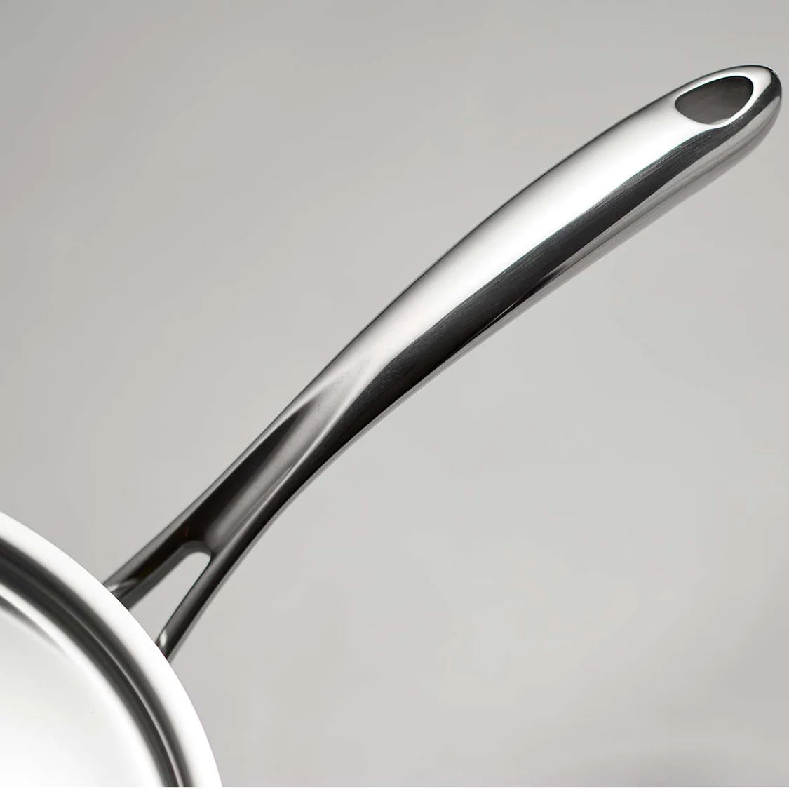 Tramontina Fusao Deep Sauté Pan with SS Lid (24cm) Tri-Ply Clad Stainless Steel Ceramic Coated