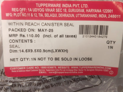 Tupperware Within Reach Canister 2 Seals