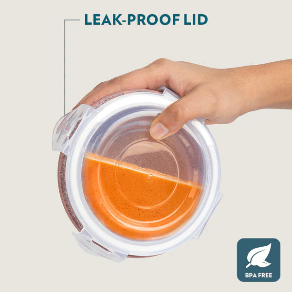 Borosil Glass Lunch Set Vertical with 3 Containers with Bag