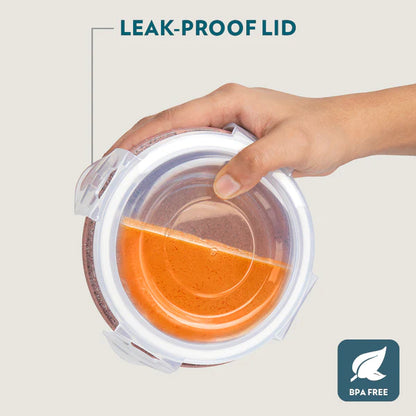 Borosil Glass Lunch Set Vertical with 3 Containers with Bag