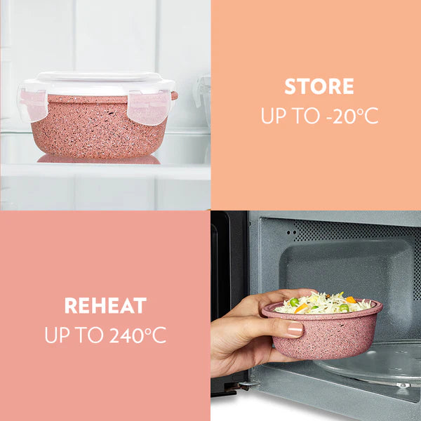 Borosil Glass Lunch Set Vertical with 3 Containers with Bag