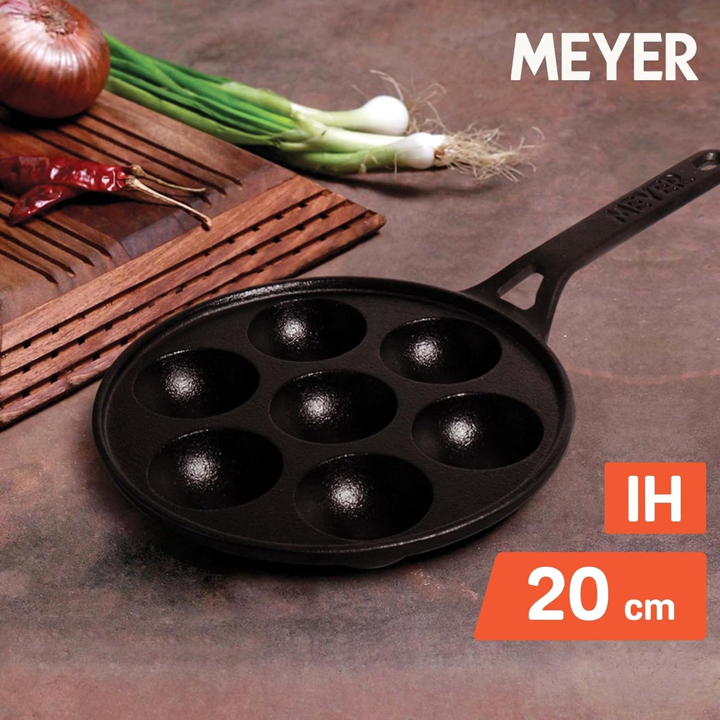 Meyer Cast Iron Appam Pan 20cm