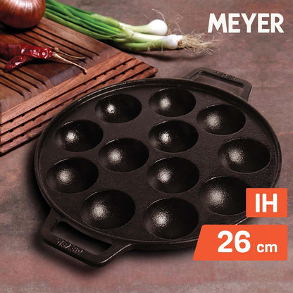 Meyer Cast Iron Appam Pan Two Side Handle